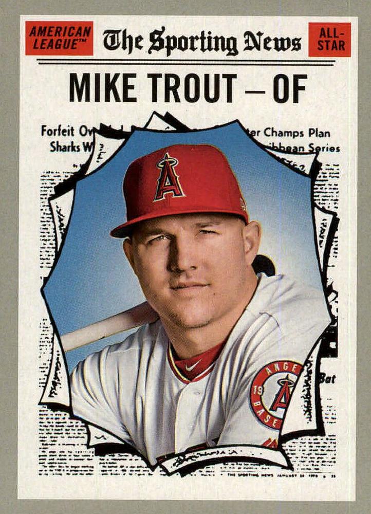 2019 Topps Heritage Baseball #357 Mike Trout All-Star Los Angeles Angels