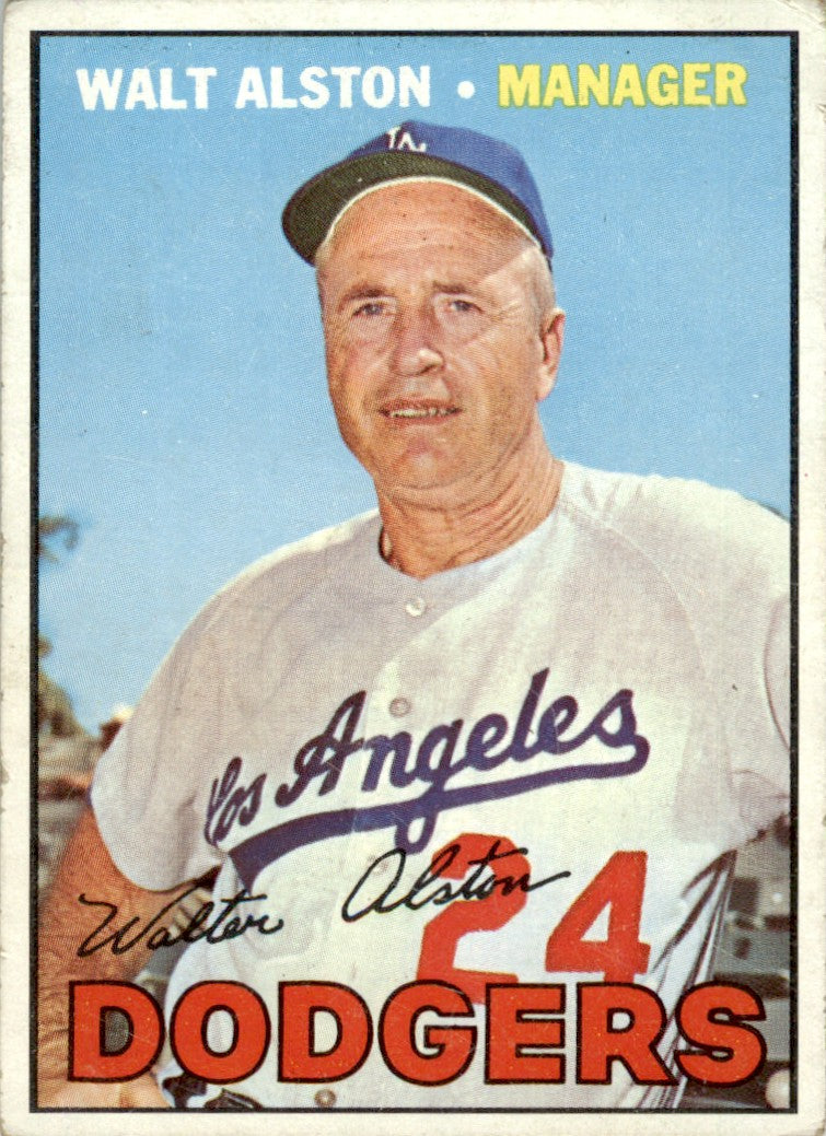 1967 Topps #294 Walt Alston Los Angeles Dodgers GD+