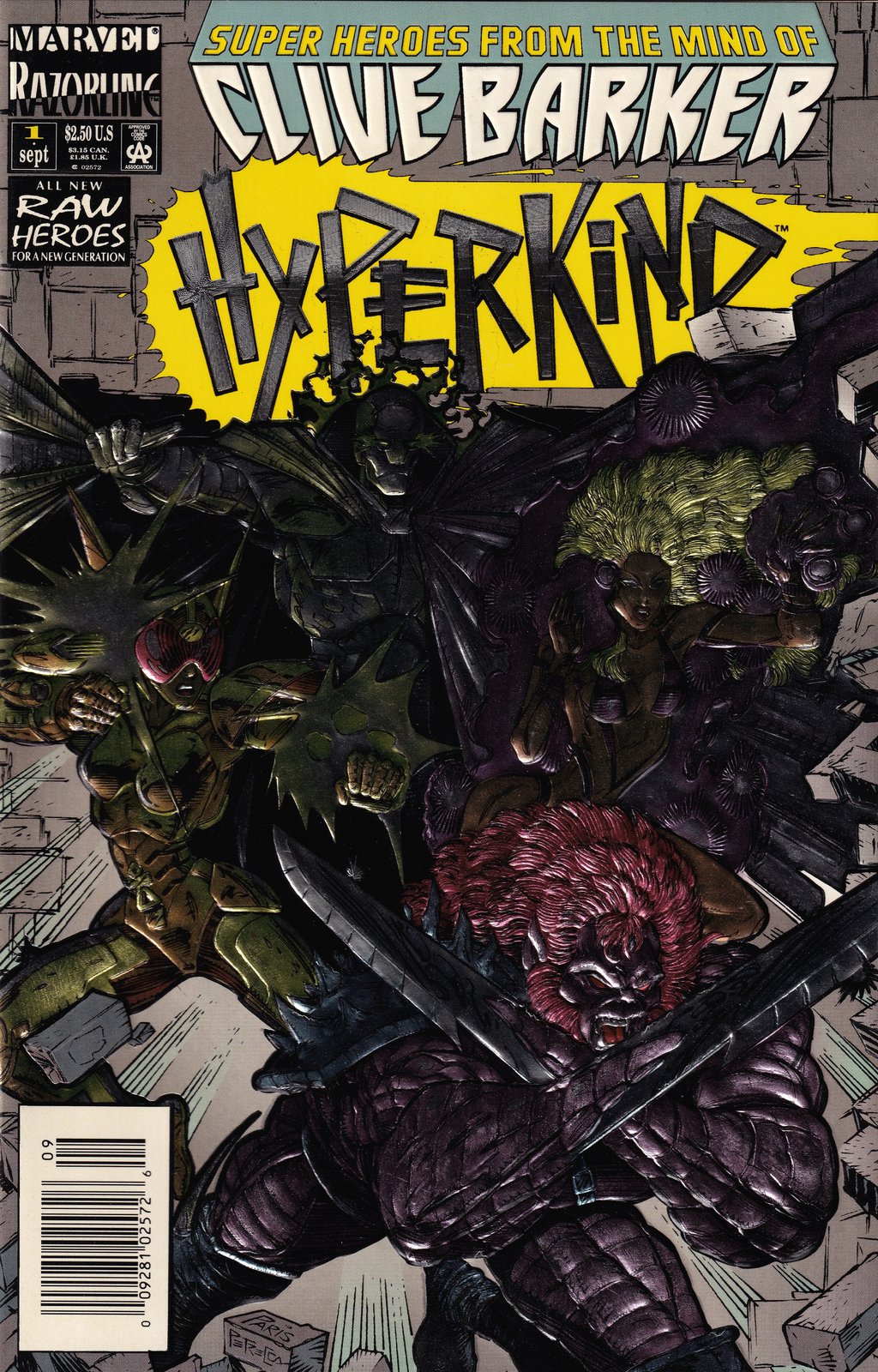 Hyperkind #1 Newsstand Foil Cover (1993-1994) Marvel