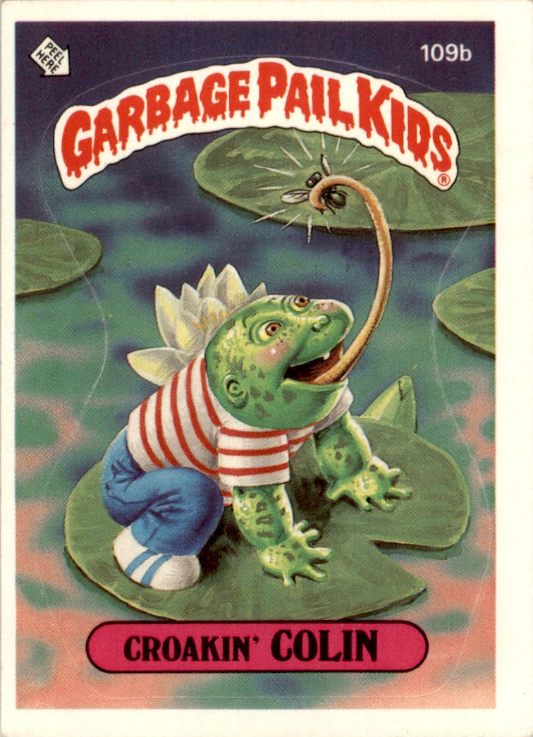1985 Garbage Pail Kids Series 3 #109b Croakin' Colin EX