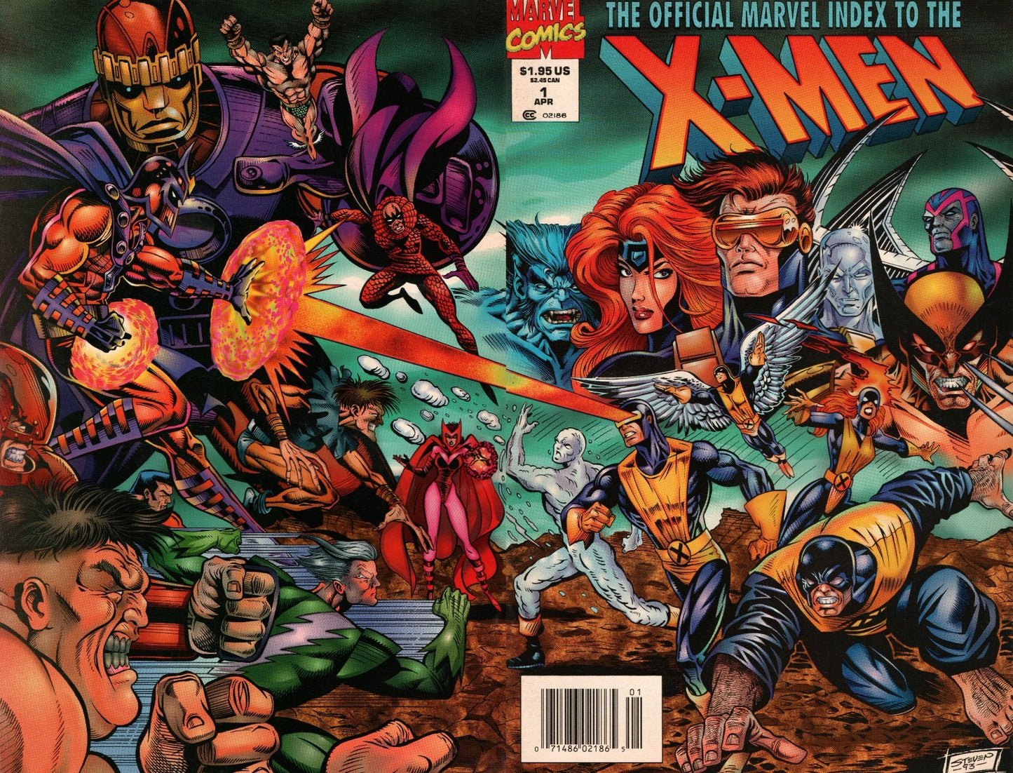 The Official Marvel Index to the X-Men #1 Newsstand Cover (1994) Marvel