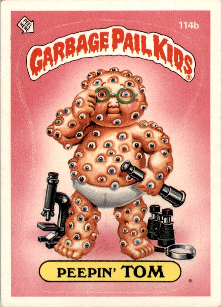 1986 Garbage Pail Kids Series 3 #114b Peppin' Tom Two Asterisks EX