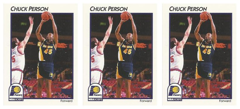 (3) 1991-92 Hoops McDonald's Basketball #18 Chuck Person Lot Indiana Pacers