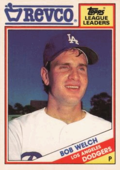 1988 Topps Revco League Leaders Baseball #15 Bob Welch Los Angeles Dodgers