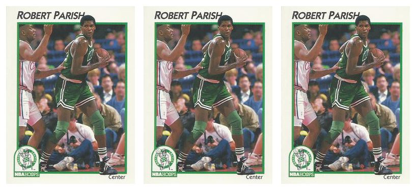 (3) 1991-92 Hoops McDonald's Basketball #4 Robert Parish Lot Boston Celtics