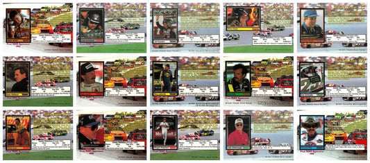 1995 TRAKS 5Th Anniversary Retrospective 15 Card Auto Racing Set