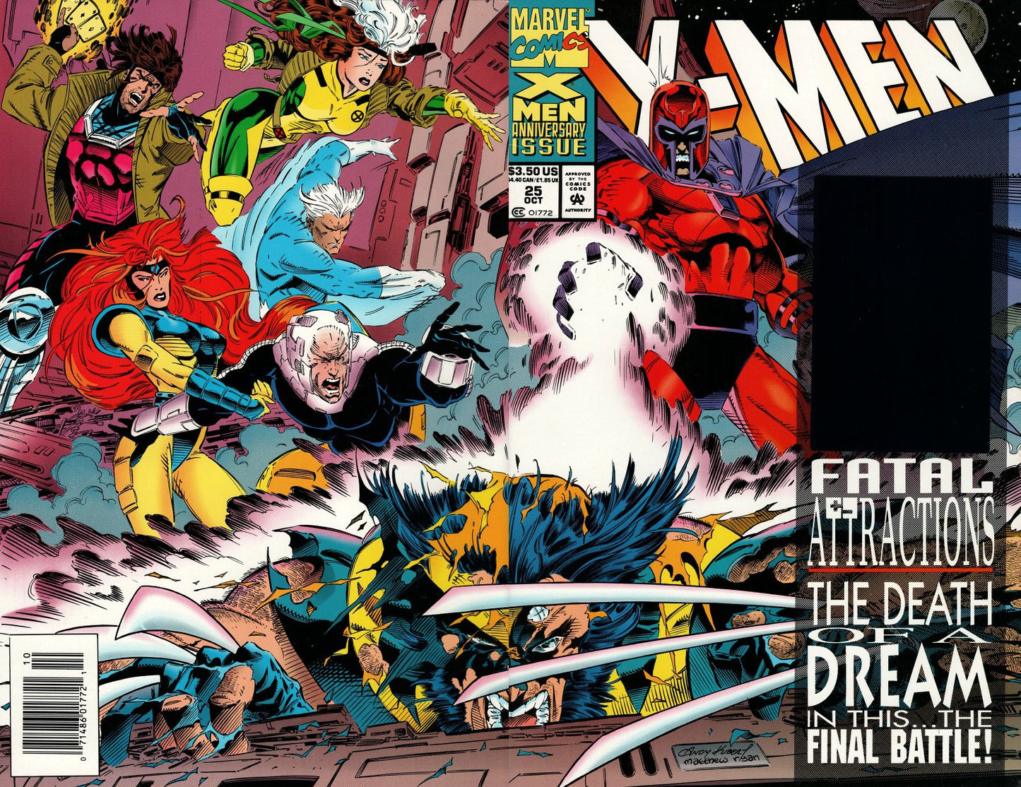 X-Men #25 Newsstand Hologram Cover (1991-2001) Marvel Comics