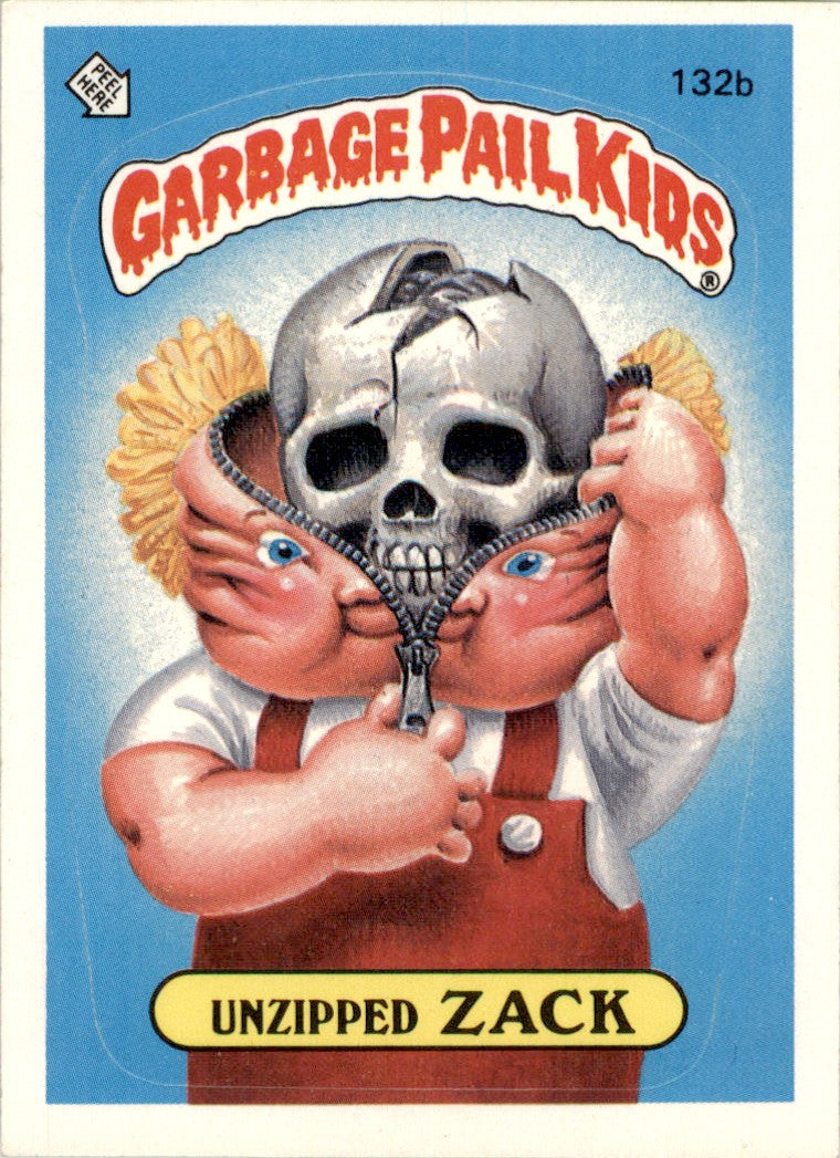 1986 Garbage Pail Kids Series 6 #132b Unzipped Zack Two Asterisks EX